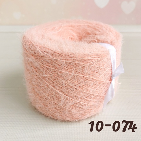 Травка с эффектом меха, длина ворса 10 мм, 074 Розовый персик