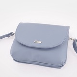 Сумка Саломея 428 гладкий серо-голубой