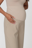 Брюки для беременных 16162 гусиная лапка бежевая