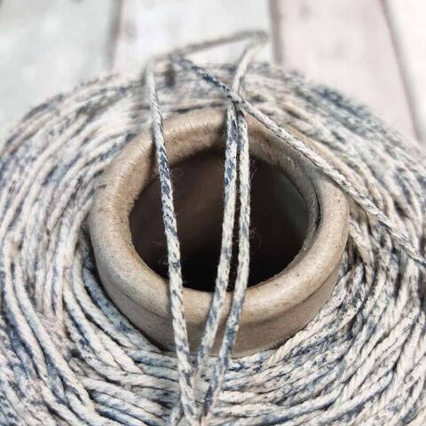 Хлопок принтованный BE MI VA / TRICOT 130 бежевый с синим