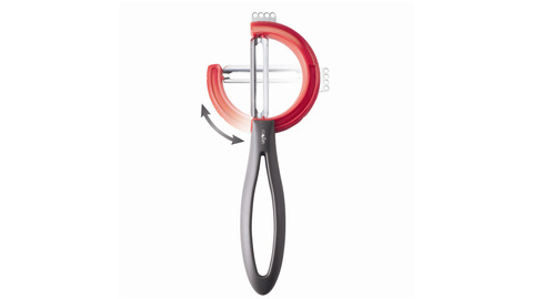 Овощечистка двухсторонняя 9х16см Moha красная