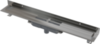 APZ1116-1150 Водоотводящий желоб с порогами для цельной решетки и фиксированным воротником к стене,  AlcaPlast