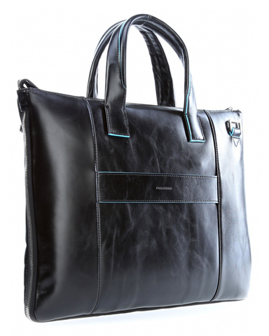 Сумка для ноутбука Piquadro Blue Square, чёрный, кожа натуральная (CA4021B2/N)