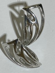 Линии (серьги из серебра)