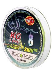 Леска плетёная WFT KG SLIGG LAZER SKIN G2 x8 Chartreuse 150 м, 0.06 мм
