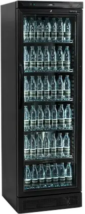 Шкаф холодильный со стеклом TEFCOLD CEV425 BLACK
