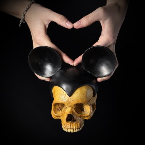 Забавный Мышь - череп Микки Маус