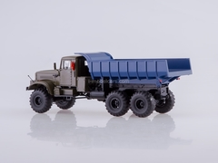 KRAZ-255B 6x6 dump truck khaki-blue 1:43 AutoHistory