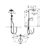 Душевая система внешнего монтажа 122,4 см с верхней лейкой 28х28 см Hansgrohe Croma Select 26793000
