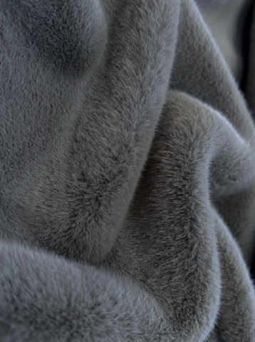 Мех искусственный экомех норка 16 мм, цвет серый кварц (британец)
