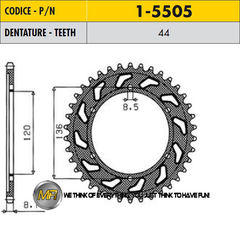 Звезда Задняя Ведомая Sunstar 1-5505-44 JTR862-44 XJ 600