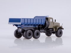 KRAZ-255B 6x6 dump truck khaki-blue 1:43 AutoHistory