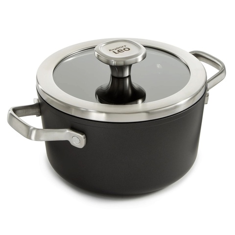 Кастрюля 20см 3,1л с крышкой серии Leo Graphite Alu