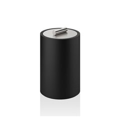 Decor Walther 0971465 Decor Walther Black Stone DMD L Баночка универсальная 16x10см, с крышкой, цвет: черный матовый / сталь матовая фото