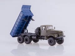 KRAZ-255B 6x6 dump truck khaki-blue 1:43 AutoHistory