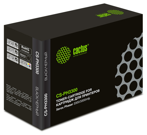 Лазерный картридж Cactus CS-PH3300 (106R01412) черный увеличенной емкости для Xerox Phaser 3300, 3300 MFP (8'000 стр.)