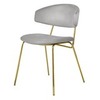 Стул Elle серый с золотыми ножками