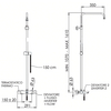 Remer EQ34ASSDNO Termo душ. без душ.головы  гарнитур RR EQ34ASSD NO (смес. с излив+колонна+лейка) термостат