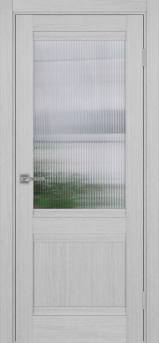 Дверь межкомнатная Оптима Порте Турин 502U.21, цвет серый дуб, экошпон, стекло мору