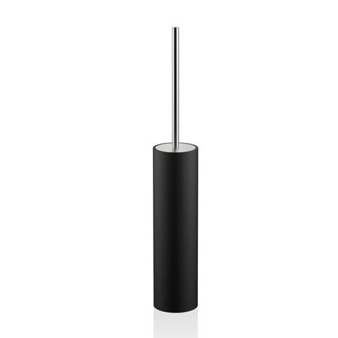 Decor Walther 0970865 Decor Walther Black Stone SBG Туалетный ершик, напольный, цвет: черный матовый / сталь матовая