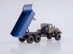 KRAZ-255B 6x6 dump truck khaki-blue 1:43 AutoHistory