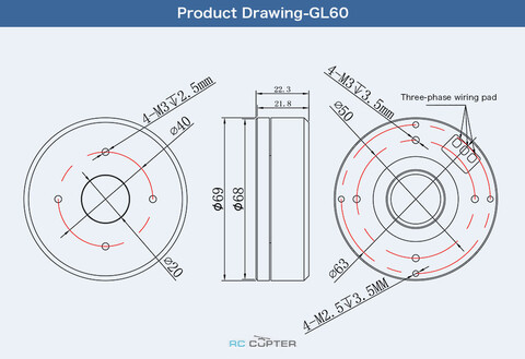 T-Motor СubeMars GL60 KV25