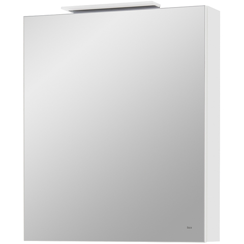 Roca OLETA 857645501 зеркальный шкаф левый 600 мм, 600х137х700 мм, c LED-светильником, включение от общего выключателя, белый матовый (Новый артикул)