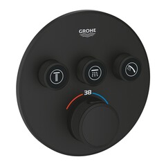 GROHE 29508KF0 Grohtherm SmartControl Термостат для встраиваемого монтажа на 3 выхода, фантомный чёрный фото