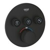GROHE 29508KF0 Grohtherm SmartControl Термостат для встраиваемого монтажа на 3 выхода, фантомный чёрный