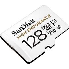 Карта памяти microSD 128GB SanDisk microSDXC Class 10 UHS-I U3 V30 High Endurance Video Monitoring Card