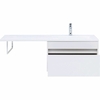 Aquanet 239218 Тумба с раковиной Токио 130 R подвесная 1 ящик цвет белый глянец (239218)