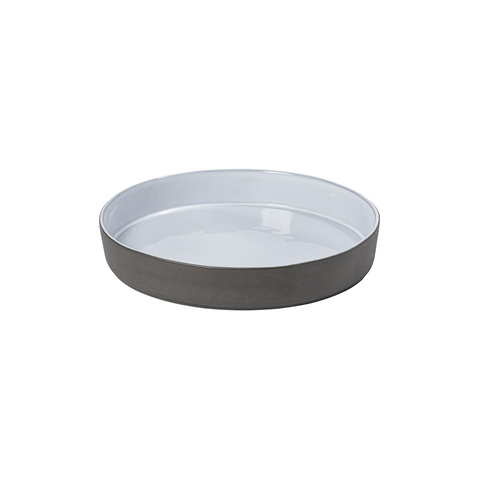 Тарелка 24см Costa Nova Lagoa Eco-Grés серо-белая