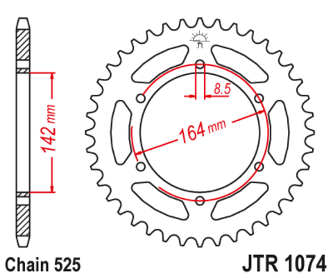 Звезда ведомая JTR1074 44