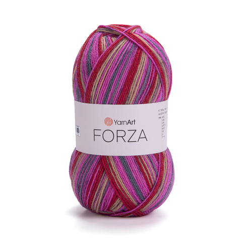 Пряжа YarnArt Forza 2510 розовый-беж-серый