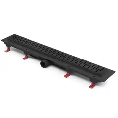 Трап линейный для пола, боковой слив, черный MCH CH750/50MC