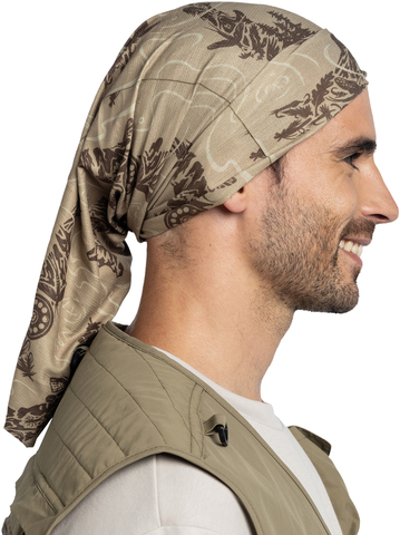 Картинка бандана-труба Buff CoolNet Lake River Khaki - 3