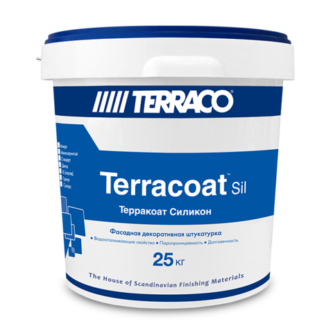 Terraco Terracoat Micro G Silicone/Террако Терракоат Микро Г Силикон декоративное покрытие на силиконовой основе с мелкой текстурой типа «шагрень»