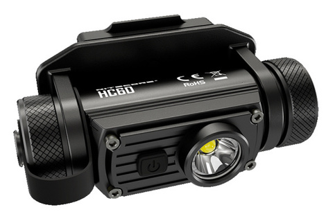 Фонарь налобный Nitecore HC60M черный лам.:светодиод. 18650x1