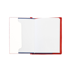 Ежедневник комбинированный с обработанными краями «Цветные ромбы», красный белая вставка