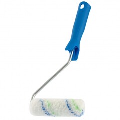 80580 Мини-валик в сборе "Водные краски", 110 мм, ворс 12 мм,D - 16 мм, D ручки - 6 мм,полиэстер Сибртех