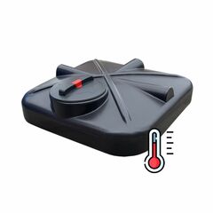 Плоский черный пластиковый бак для душа 220 л. Политим 220 л. прямоугольный (1000x1000x367см;черный) - арт.560736