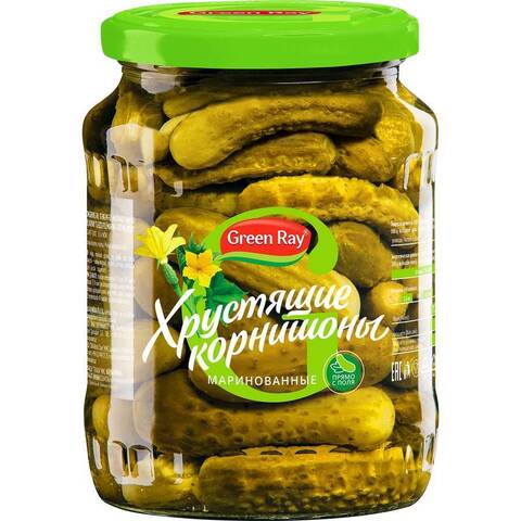 Корнишоны Маринованные GREEN RAY  720мл