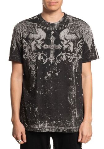 Affliction | Футболка двусторонняя мужская Death Trial Reversible Tee A24660 перед