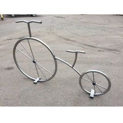 Декоративный велосипед №60, из нержавеющей стали, 1700*200*1200 мм.
