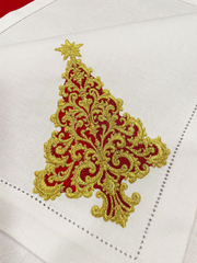 Новогодняя салфетка с вышивкой
