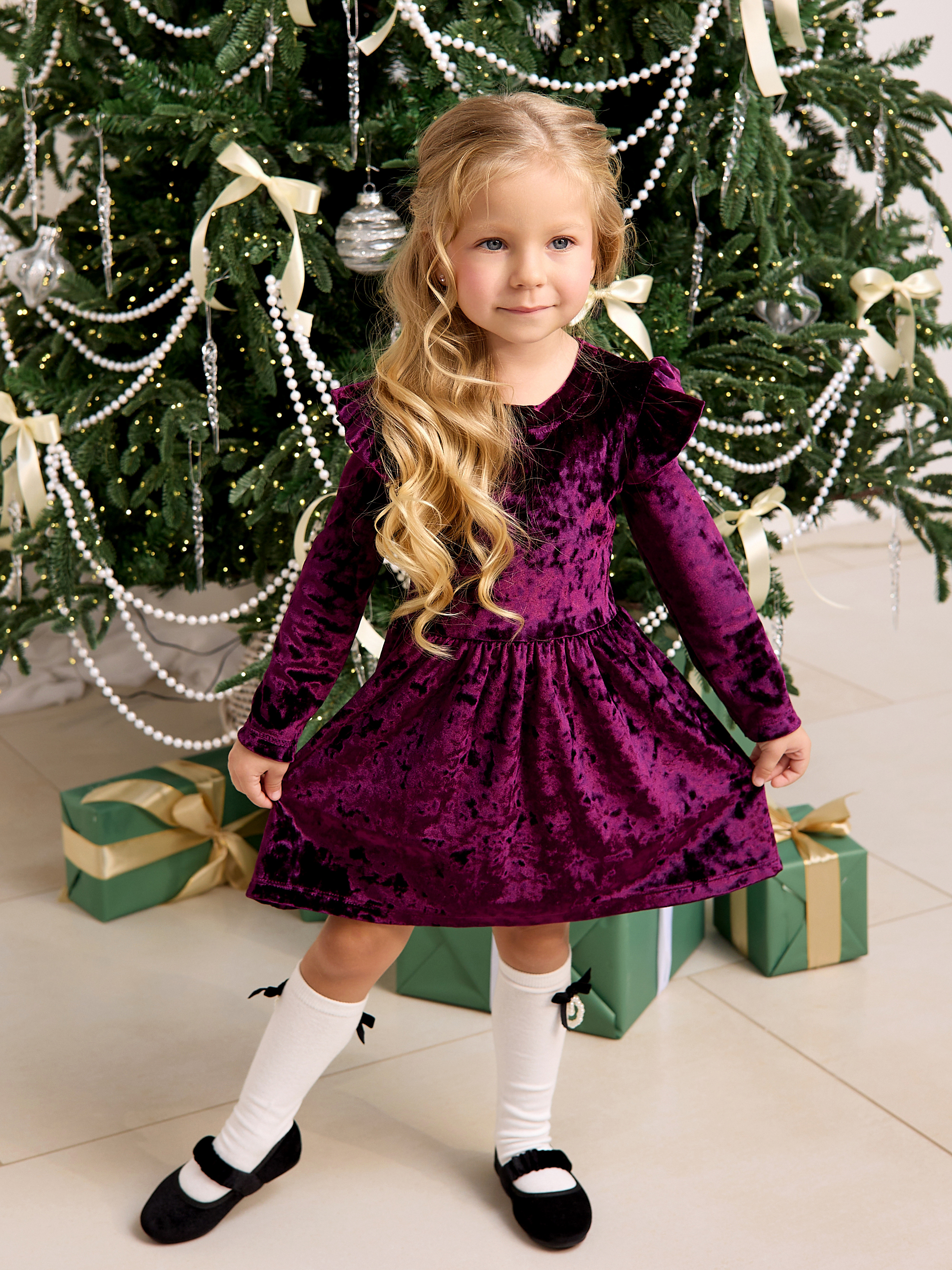 Платье Фея бархат слива