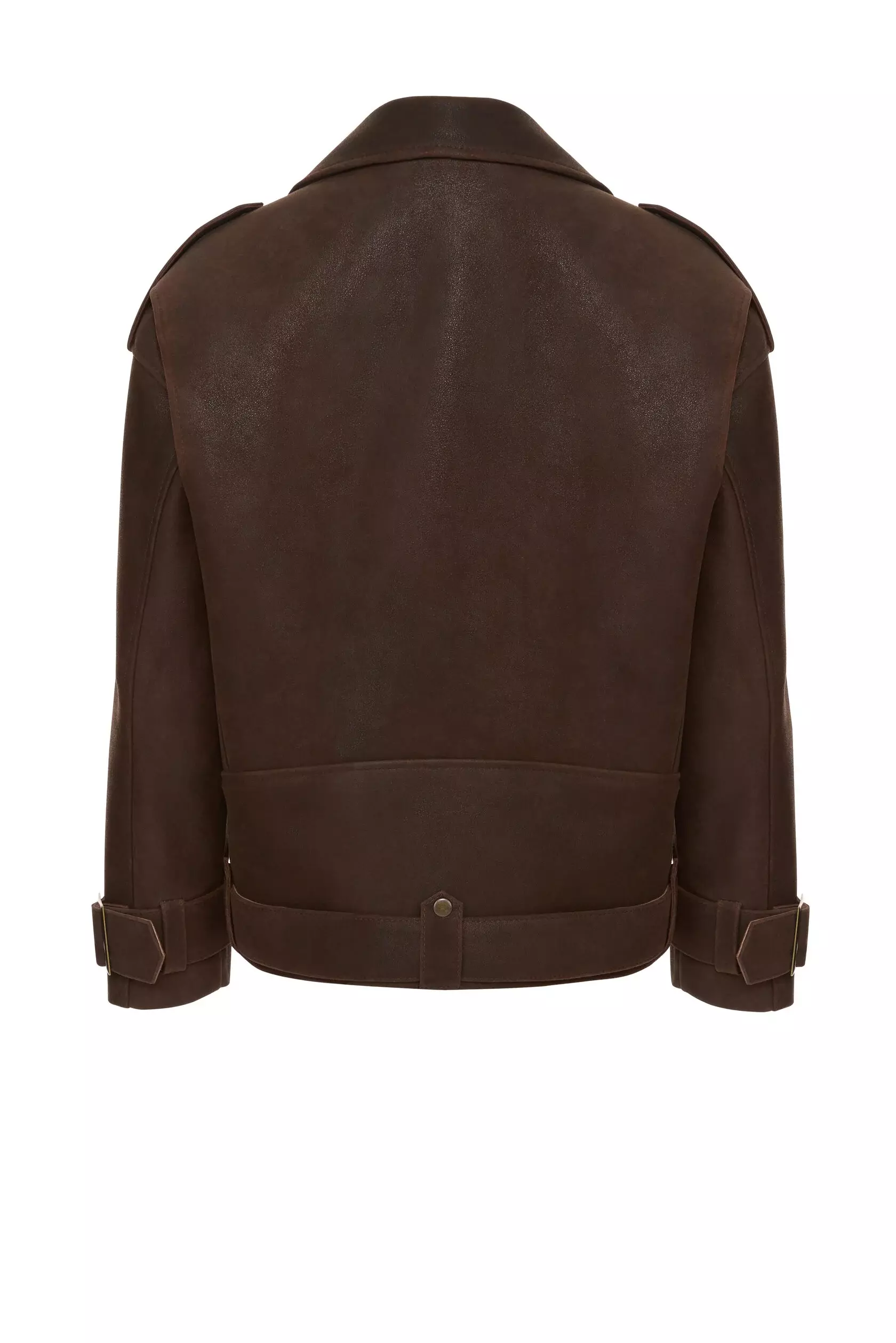 Косуха Oversize Vintage с ремешками, Коричневый