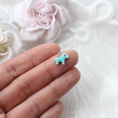 УЦЕНКА!!! Подвеска с эмалью Лошадка 11*11 мм, родий, У096