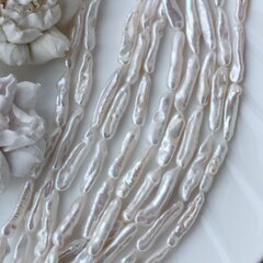 Жемчуг натуральный барочный, палочки, 27,2-36,5 мм, 1 нить, Ж034