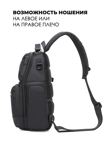 Картинка рюкзак однолямочный Ozuko 9805 Blue - 6